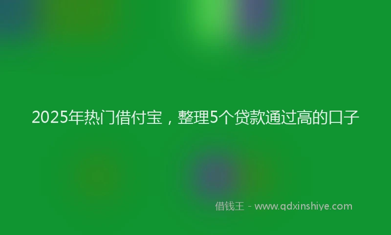 2025年热门借付宝，整理5个贷款通过高的口子