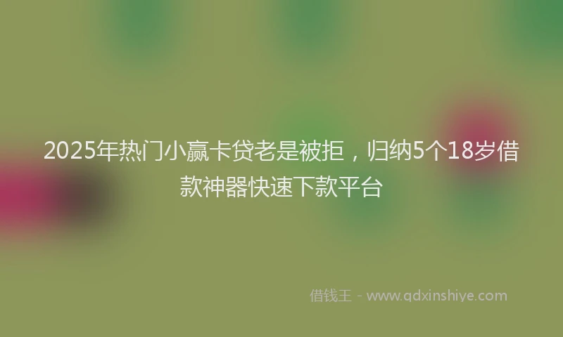2025年热门小赢卡贷老是被拒，归纳5个18岁借款神器快速下款平台