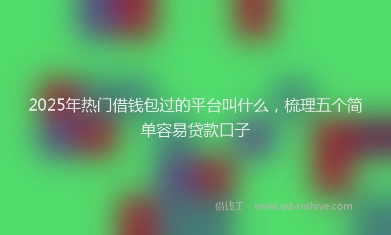 2025年热门借钱包过的平台叫什么，梳理五个简单容易贷款口子