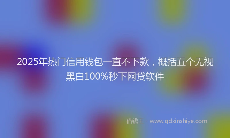 2025年热门信用钱包一直不下款，概括五个无视黑白100%秒下网贷软件
