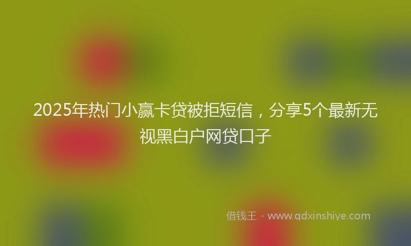 2025年热门小赢卡贷被拒短信，分享5个最新无视黑白户网贷口子