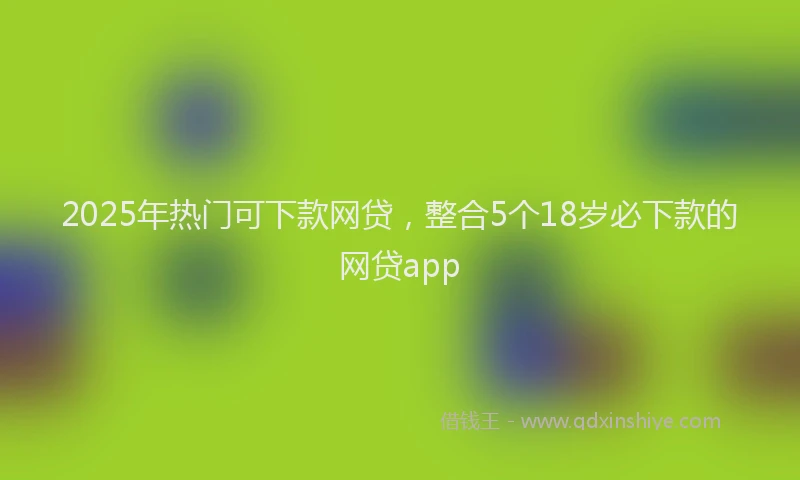 2025年热门可下款网贷，整合5个18岁必下款的网贷app