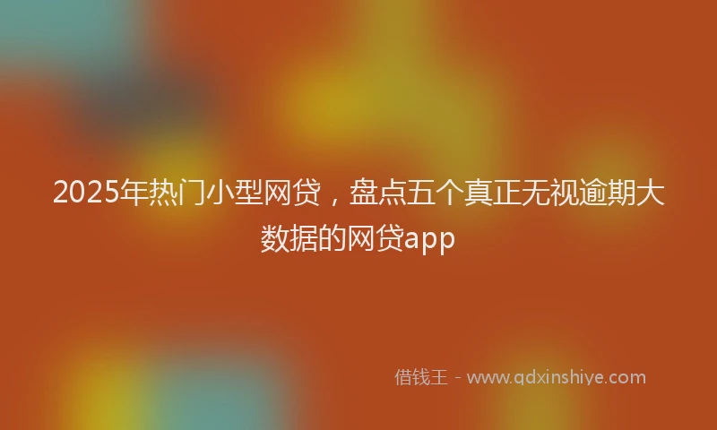 2025年热门小型网贷，盘点五个真正无视逾期大数据的网贷app