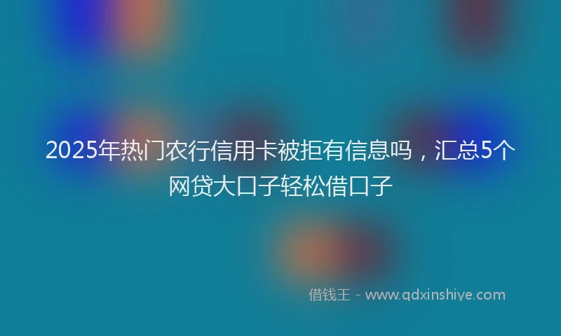 2025年热门农行信用卡被拒有信息吗，汇总5个网贷大口子轻松借口子