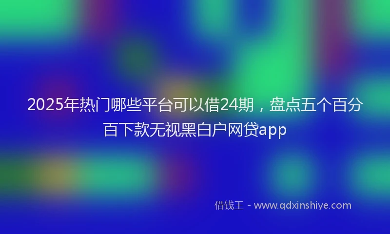 2025年热门哪些平台可以借24期，盘点五个百分百下款无视黑白户网贷app