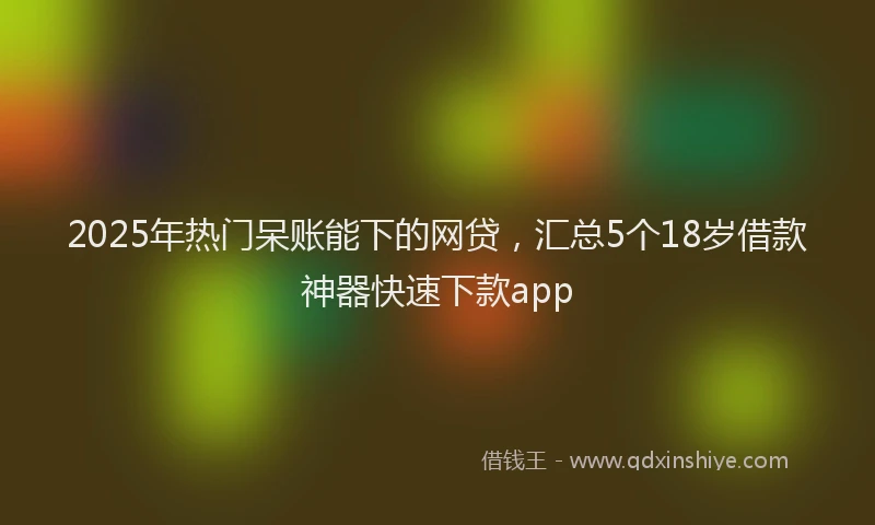 2025年热门呆账能下的网贷，汇总5个18岁借款神器快速下款app