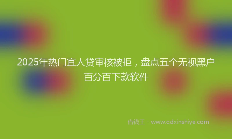 2025年热门宜人贷审核被拒，盘点五个无视黑户百分百下款软件
