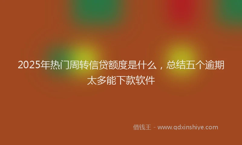 2025年热门周转信贷额度是什么，总结五个逾期太多能下款软件