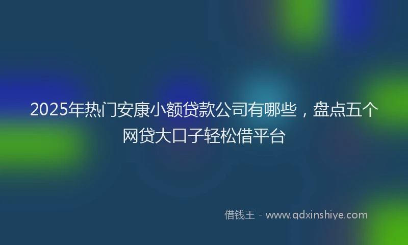 2025年热门安康小额贷款公司有哪些，盘点五个网贷大口子轻松借平台