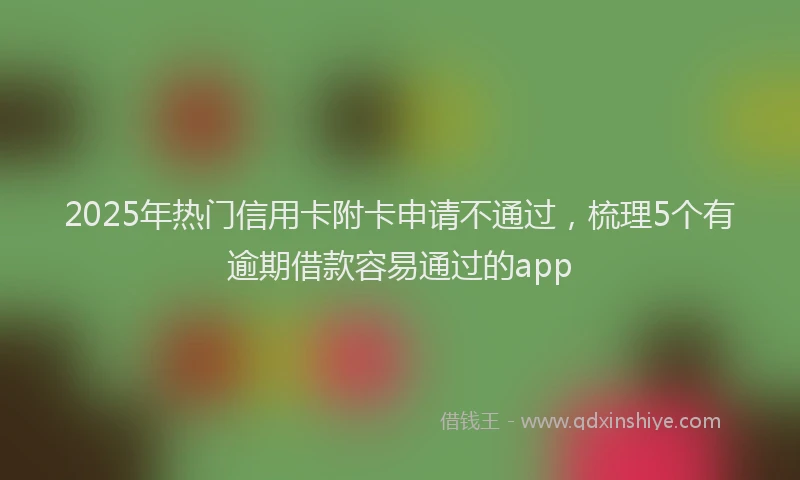 2025年热门信用卡附卡申请不通过，梳理5个有逾期借款容易通过的app
