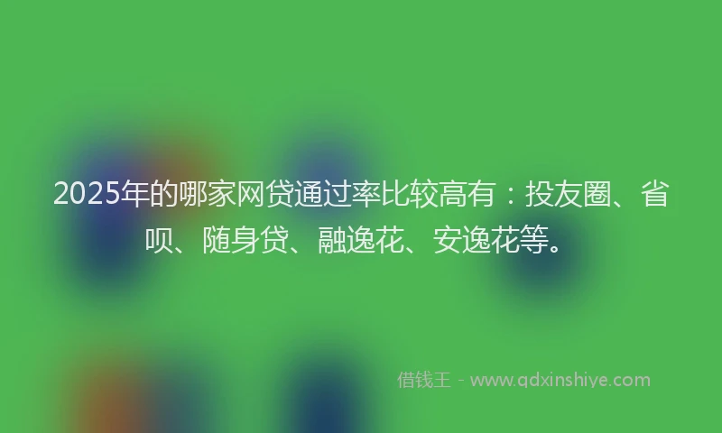 2025年的哪家网贷通过率比较高有：投友圈、省呗、随身贷、融逸花、安逸花等。