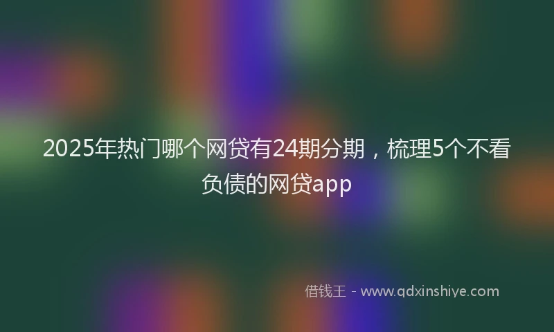 2025年热门哪个网贷有24期分期，梳理5个不看负债的网贷app