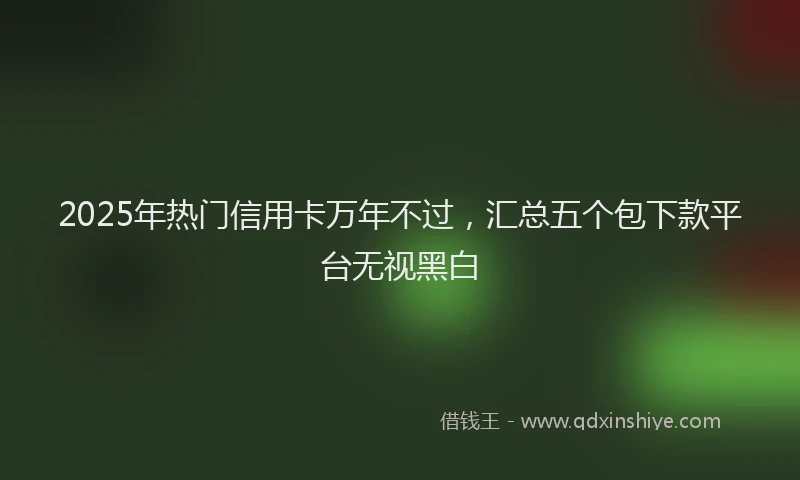 2025年热门信用卡万年不过，汇总五个包下款平台无视黑白