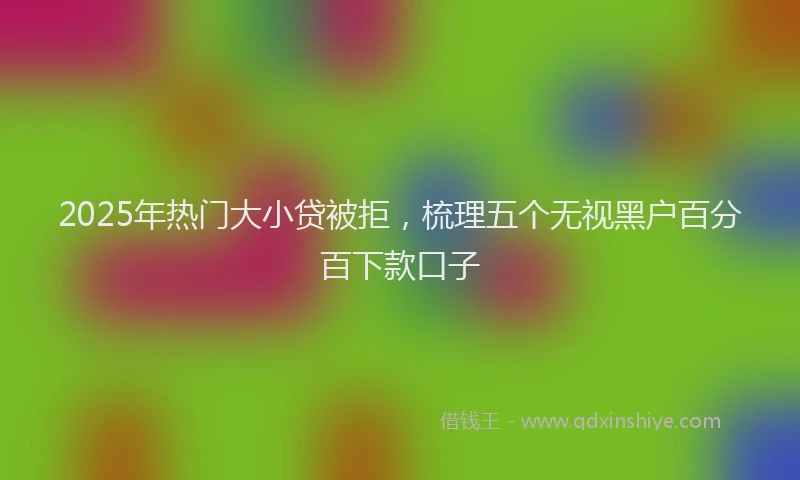 2025年热门大小贷被拒，梳理五个无视黑户百分百下款口子