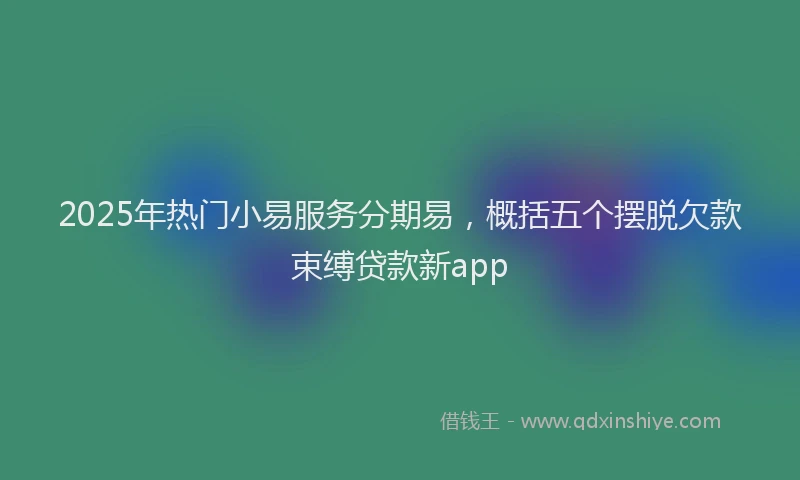 2025年热门小易服务分期易，概括五个摆脱欠款束缚贷款新app