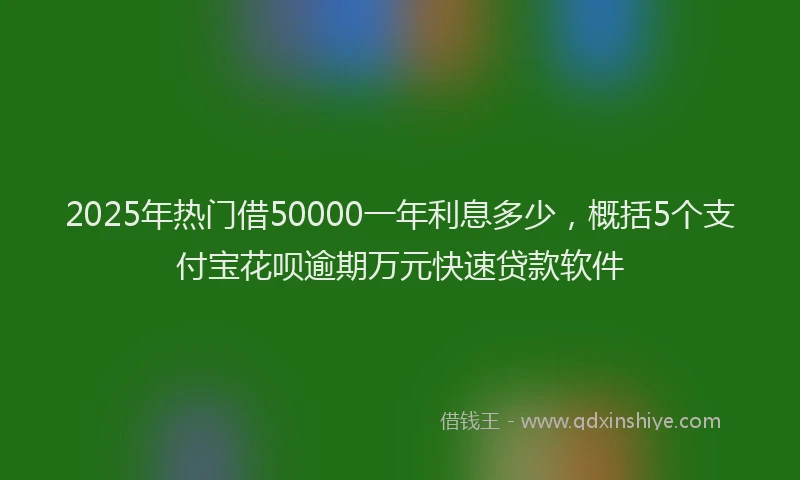 2025年热门借50000一年利息多少，概括5个支付宝花呗逾期万元快速贷款软件
