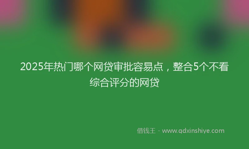2025年热门哪个网贷审批容易点，整合5个不看综合评分的网贷