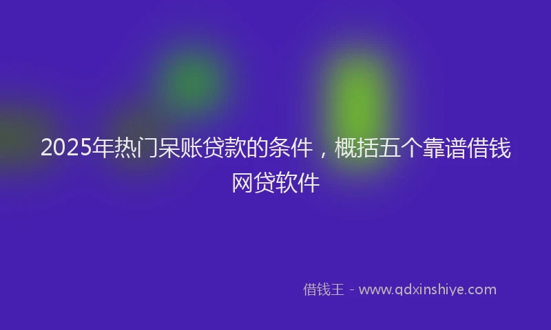 2025年热门呆账贷款的条件，概括五个靠谱借钱网贷软件