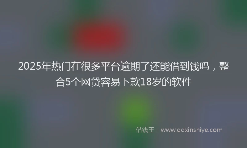 2025年热门在很多平台逾期了还能借到钱吗，整合5个网贷容易下款18岁的软件