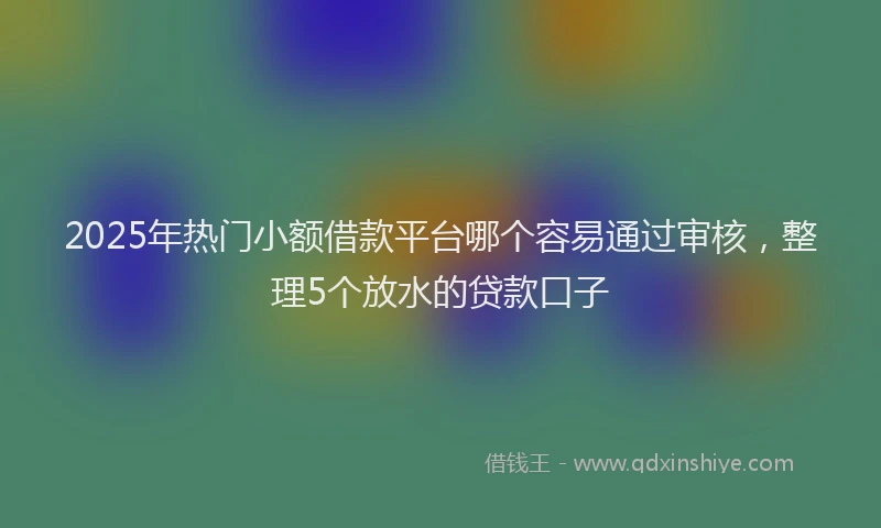 2025年热门小额借款平台哪个容易通过审核，整理5个放水的贷款口子