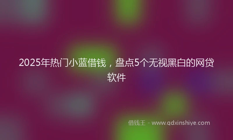 2025年热门小蓝借钱,盘点5个无视黑白的网贷软件