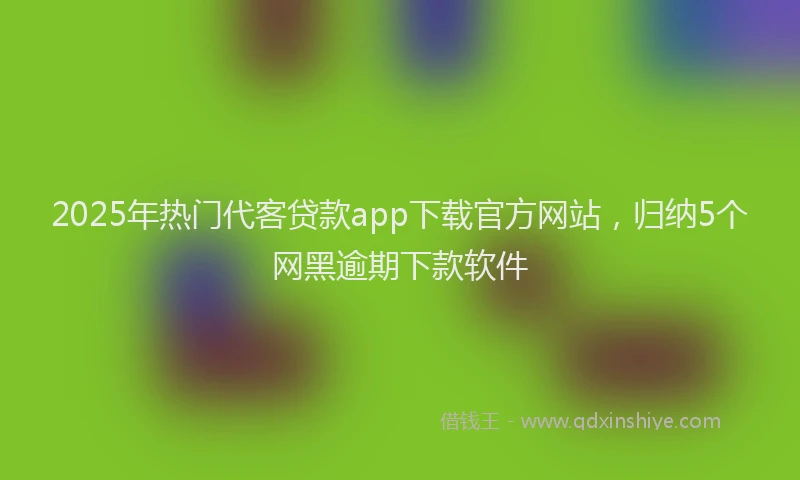 2025年热门代客贷款app下载官方网站，归纳5个网黑逾期下款软件