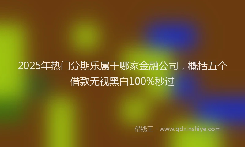 2025年热门分期乐属于哪家金融公司，概括五个借款无视黑白100%秒过