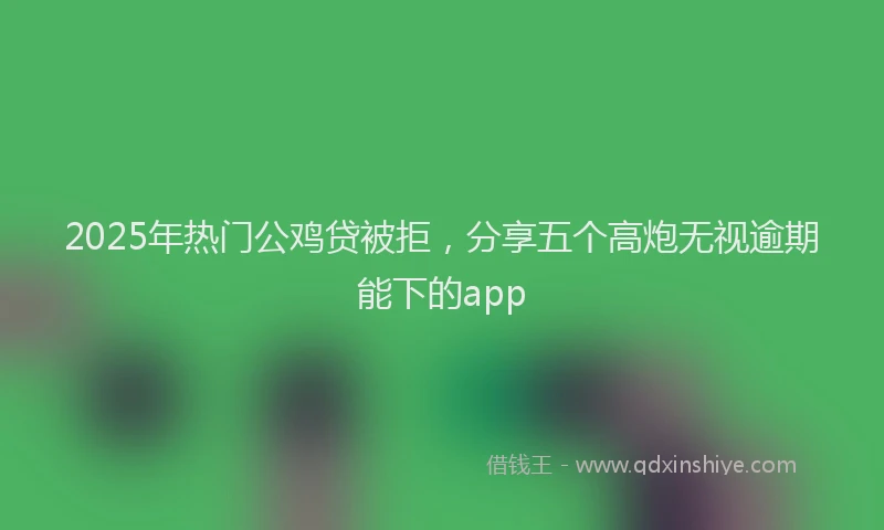 2025年热门公鸡贷被拒，分享五个高炮无视逾期能下的app