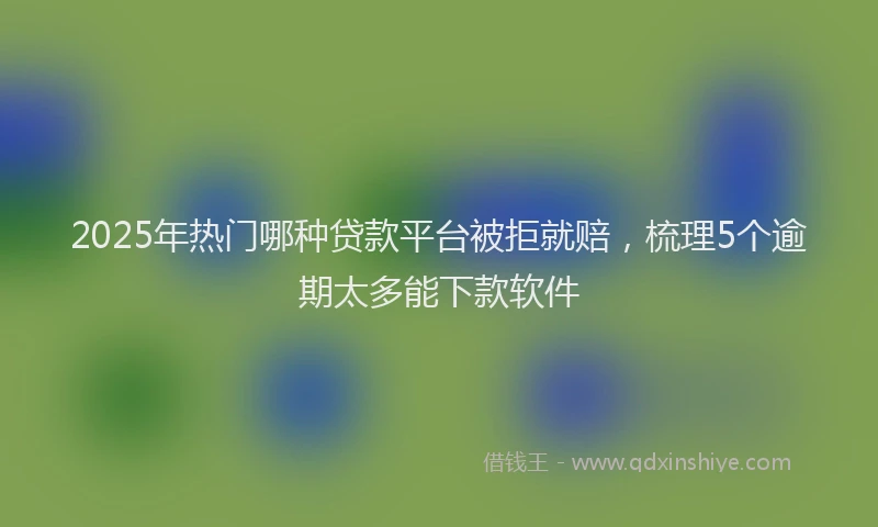 2025年热门哪种贷款平台被拒就赔，梳理5个逾期太多能下款软件