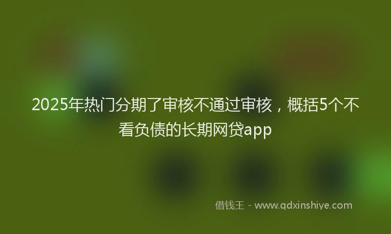 2025年热门分期了审核不通过审核，概括5个不看负债的长期网贷app