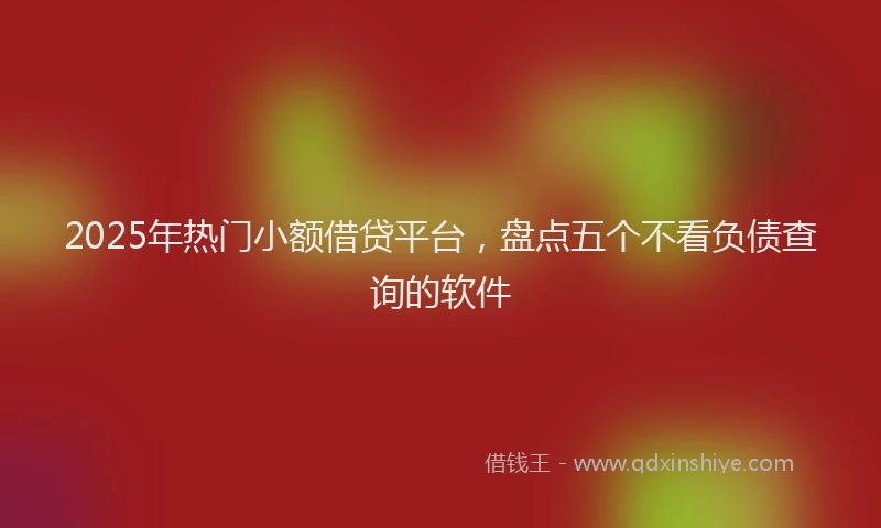 2025年热门小额借贷平台，盘点五个不看负债查询的软件