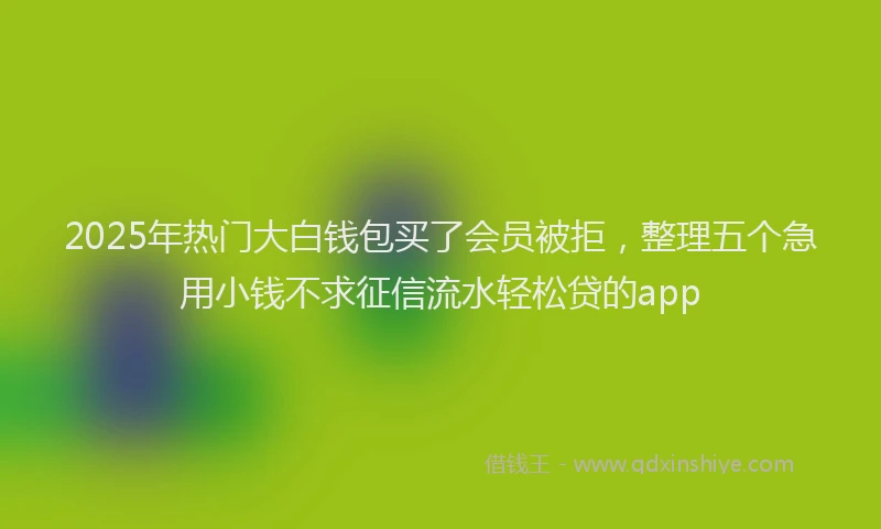 2025年热门大白钱包买了会员被拒，整理五个急用小钱不求征信流水轻松贷的app