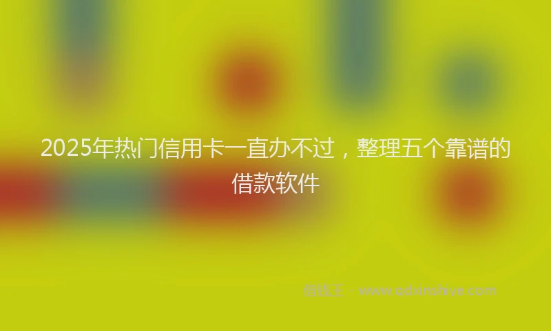 2025年热门信用卡一直办不过，整理五个靠谱的借款软件