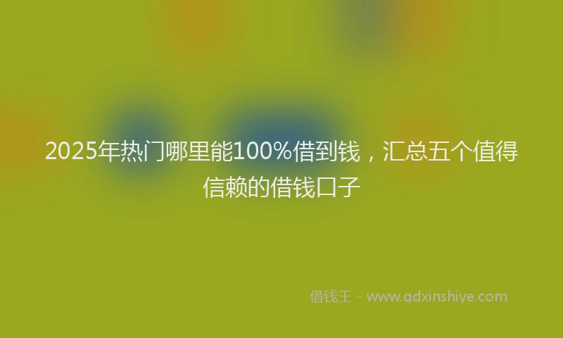 2025年热门哪里能100%借到钱，汇总五个值得信赖的借钱口子