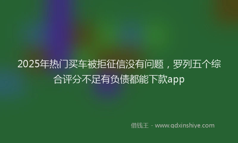 2025年热门买车被拒征信没有问题，罗列五个综合评分不足有负债都能下款app