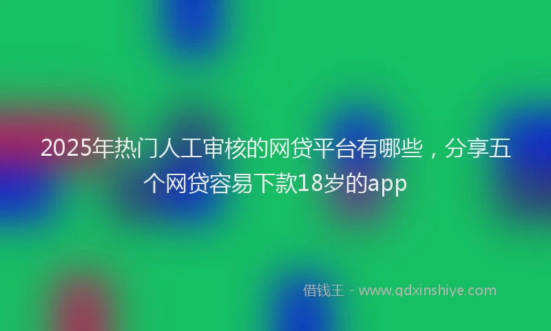 2025年热门人工审核的网贷平台有哪些，分享五个网贷容易下款18岁的app