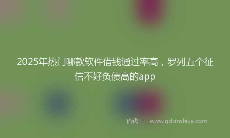 2025年热门哪款软件借钱通过率高，罗列五个征信不好负债高的app