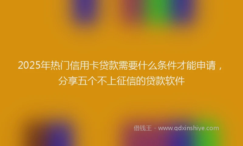 2025年热门信用卡贷款需要什么条件才能申请，分享五个不上征信的贷款软件