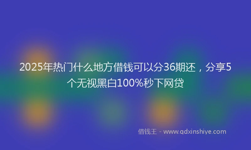 2025年热门什么地方借钱可以分36期还，分享5个无视黑白100%秒下网贷