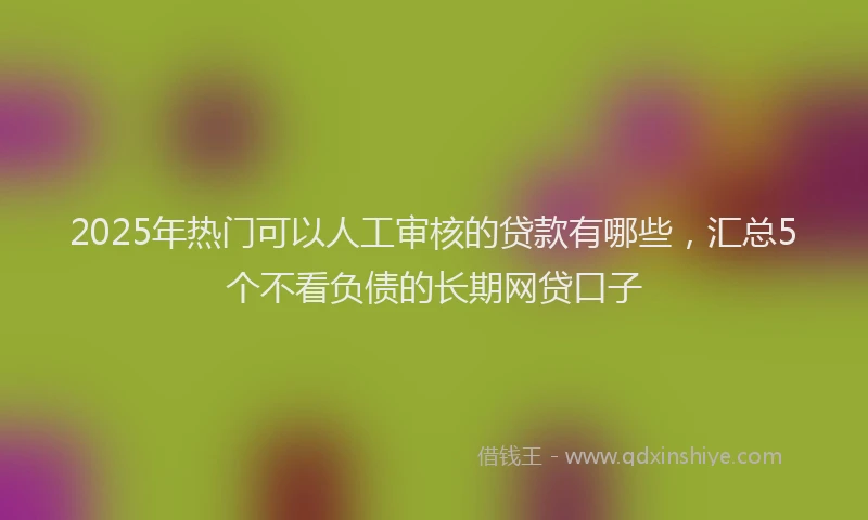2025年热门可以人工审核的贷款有哪些，汇总5个不看负债的长期网贷口子
