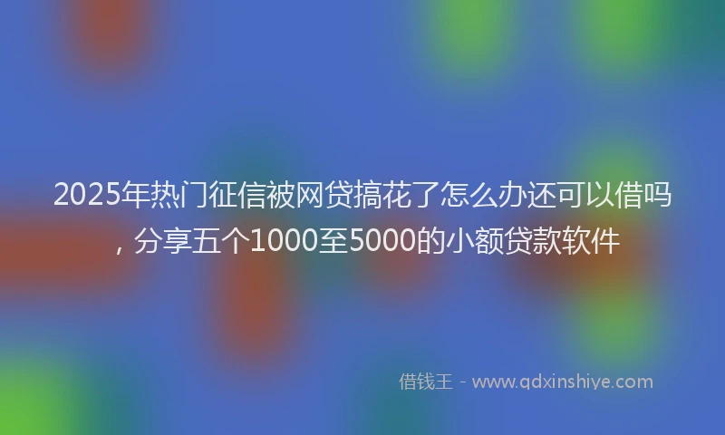 2025年热门征信被网贷搞花了怎么办还可以借吗，分享五个1000至5000的小额贷款软件