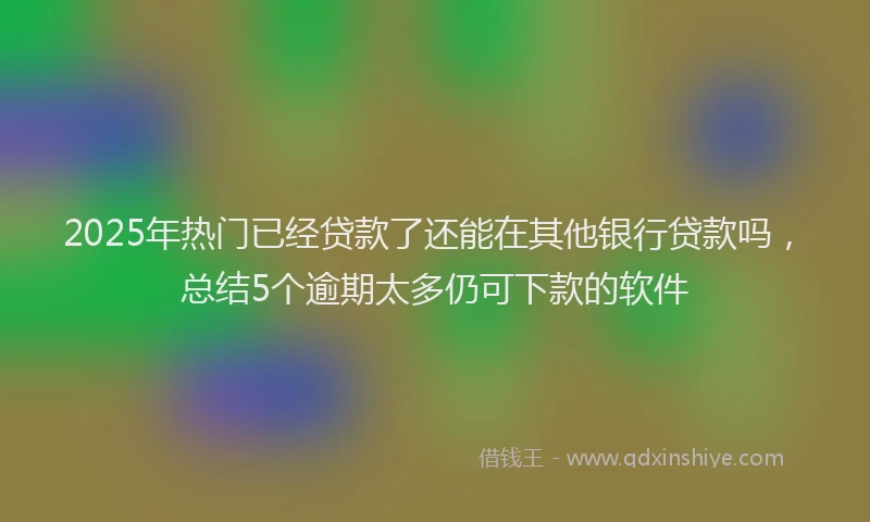 2025年热门已经贷款了还能在其他银行贷款吗，总结5个逾期太多仍可下款的软件