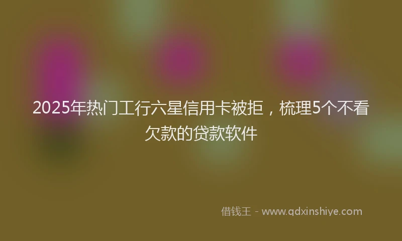 2025年热门工行六星信用卡被拒，梳理5个不看欠款的贷款软件
