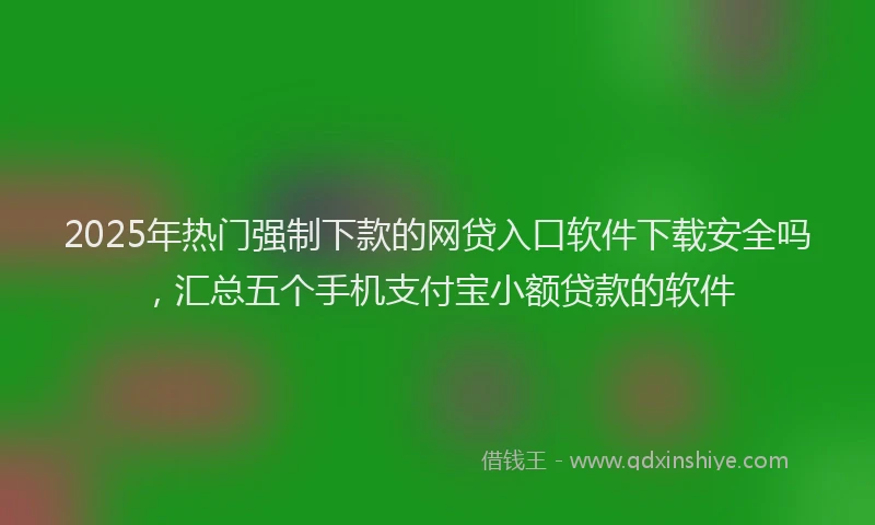 2025年热门强制下款的网贷入口软件下载安全吗，汇总五个手机支付宝小额贷款的软件