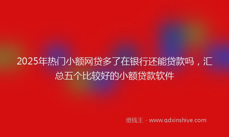 2025年热门小额网贷多了在银行还能贷款吗，汇总五个比较好的小额贷款软件