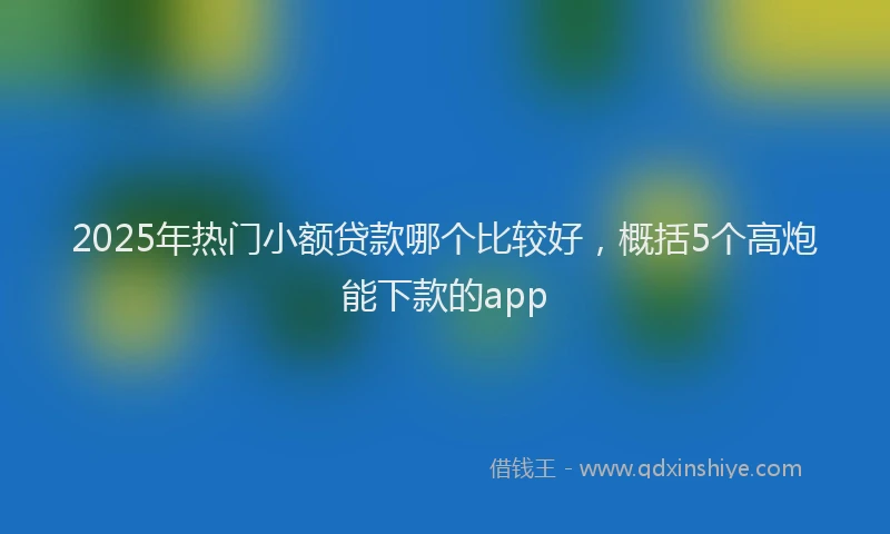 2025年热门小额贷款哪个比较好，概括5个高炮能下款的app