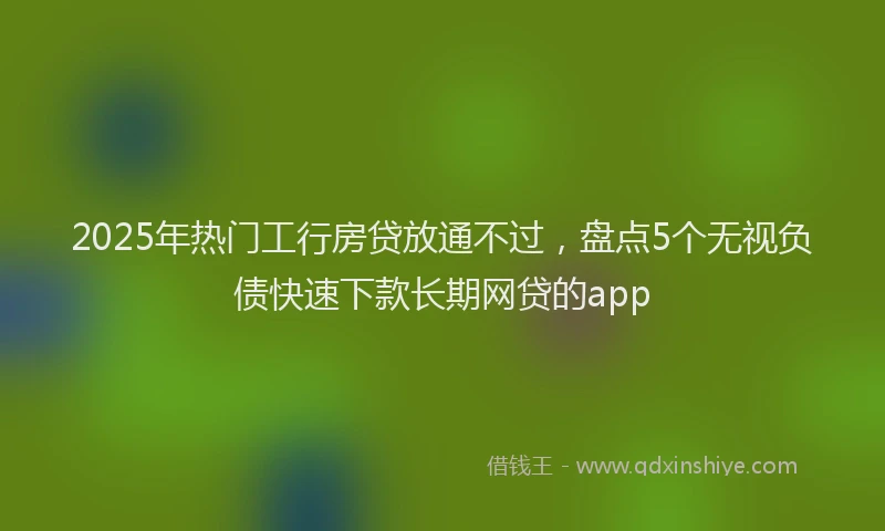 2025年热门工行房贷放通不过，盘点5个无视负债快速下款长期网贷的app