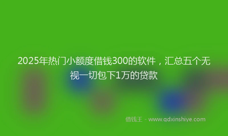 2025年热门小额度借钱300的软件，汇总五个无视一切包下1万的贷款
