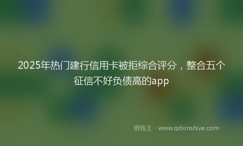2025年热门建行信用卡被拒综合评分，整合五个征信不好负债高的app