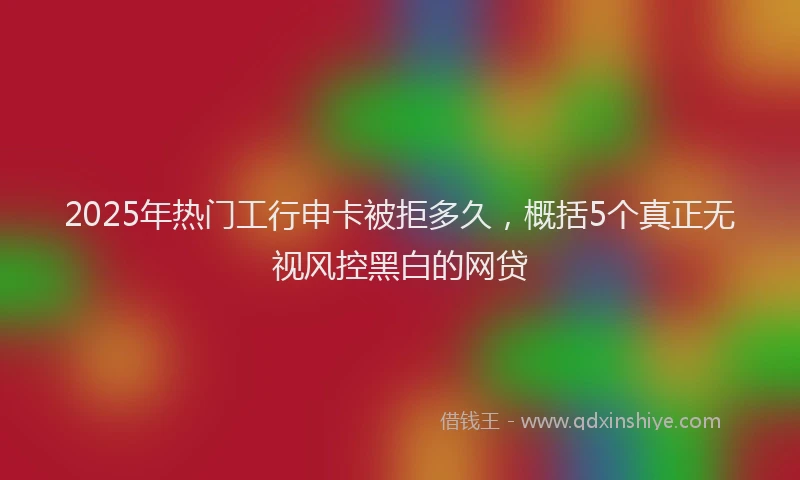 2025年热门工行申卡被拒多久，概括5个真正无视风控黑白的网贷